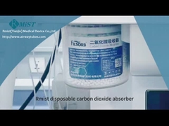 Contenedor desechable para absorción de dióxido de carbono y CO2